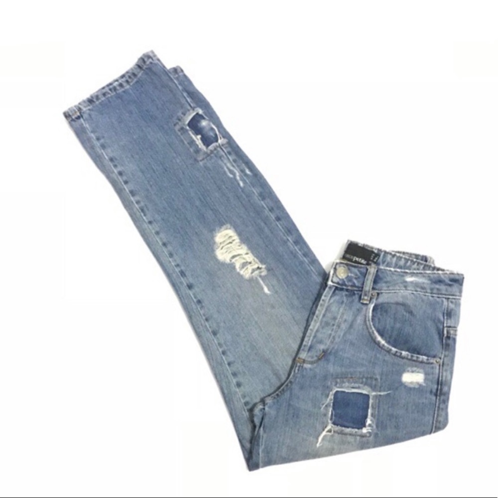 Asos Patched & Distressed Skinny High Rise…